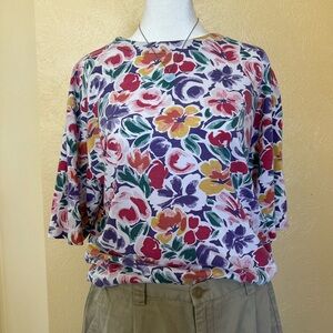 Vintage Penny Lane Floral Print Women's Top. Size M.